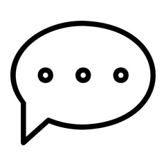 speech bubble line icon
