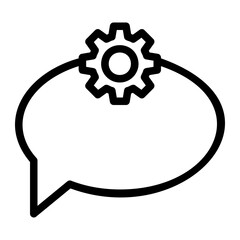 speech bubble line icon