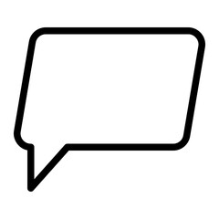 speech bubble line icon