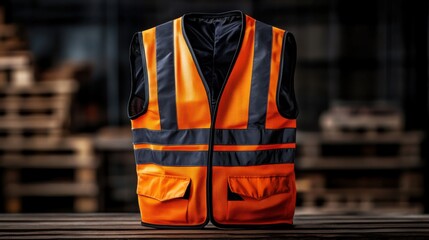 Safety Vest in Industrial Space