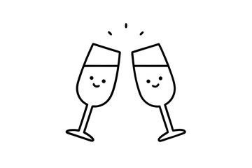 champagne glass with champagne