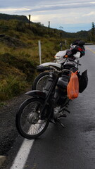 motorcycle in the mountains