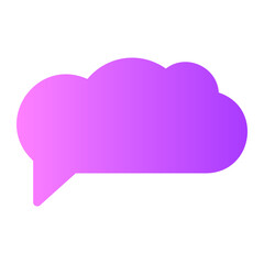 speech bubble gradient icon