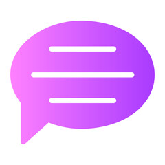 speech bubble gradient icon