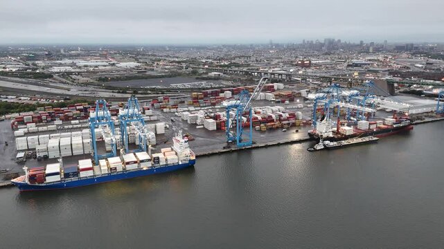 Philadelphia, Pennsylvania - September 28, 2024 - Philly Port On the Verge of a Port Strike 