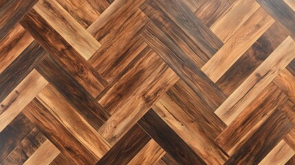 Rustic Wooden Herringbone Flooring