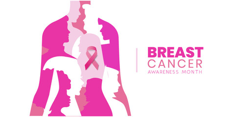 breast cancer awareness design, october breast cancer awareness month. for cards, banners, posters, social media, illustration vector design.