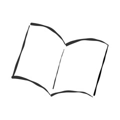 手描きのゆるい本線画アイコン