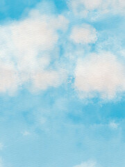 Soft Watercolor Blue Sky