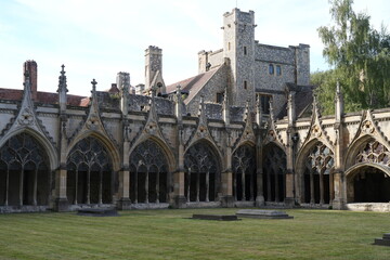 Fototapeta premium Canterbury, UK - September 14, 2024: Cathedral and Metropolitical Church of Christ at Canterbury