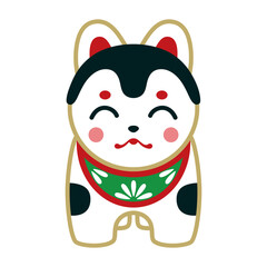 縁起物の犬張子イラスト