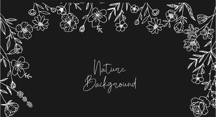 Botanical floral mockup illustration