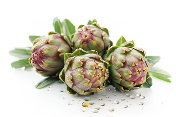 Obraz premium Products for healthcare, healthcare concept - artichoke medicine. Artichoke Extract. Ai 