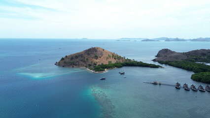 A small village on the seashore in Indonesia. Makang Nanggar village