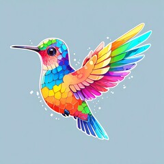 Obraz premium Colorful Hummingbird