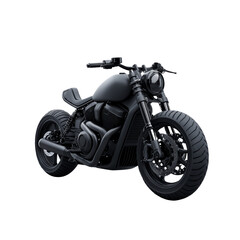 Sleek black motorcycle with a modern and aggressive design, highlighting powerful engine and stylish craftsmanship.