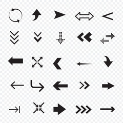 Arrow icons set. Arrow collection. Simple arrow big set. Vector illustration