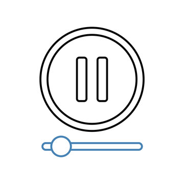 recommend clip art: pause concept line icon. Simple element illustration. pause concept outline symbol design.