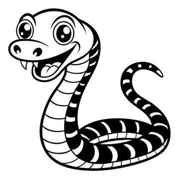 recommend clip art: It's funny crazy big eyes cartoon snake silhouette vector art