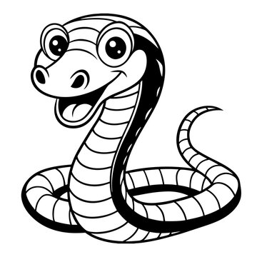 recommend clip art: It's funny crazy big eyes cartoon snake silhouette vector art