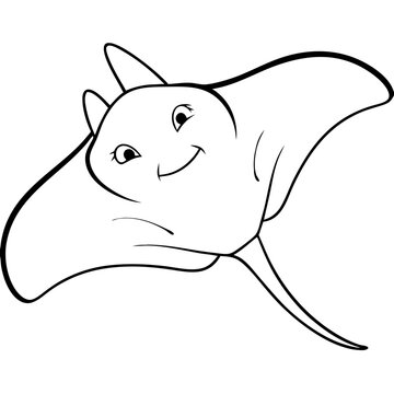 recommend clip art: Happy Stingray Cartoon Illustration 