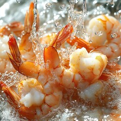 Chopped cooked shrimp