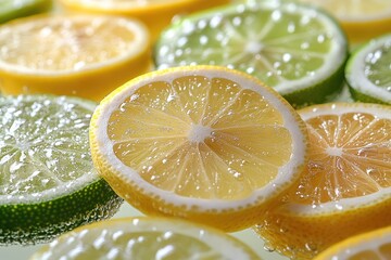 Lemon wedges and lime juice
