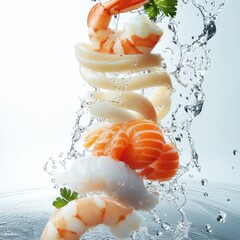 Chopped cooked shrimp