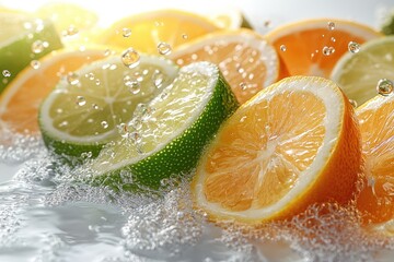 Lemon wedges and lime juice