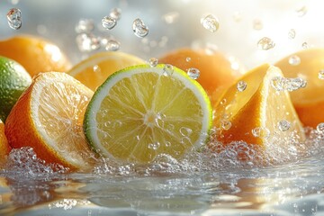 Lemon wedges and lime juice