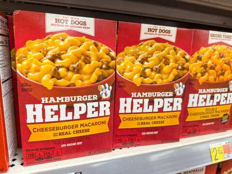 Hamburger Helper brand of Macaroni and Cheese meal.