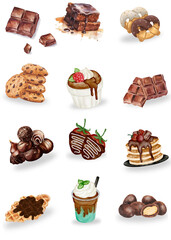 Desserts with chocolate