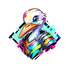 Cyberpunk Bird