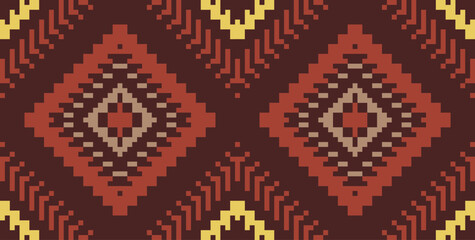 Fabric Pattern Islamic Geometric Pattern Designfolk Embroidery, Aztec Geometric Ornament Print. Design for Carpet, Wallpaper, Clothing, Wrapping, Fabric