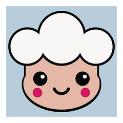 Cute Chef hat vector art illustration