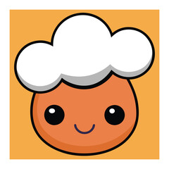 Cute Chef hat vector art illustration