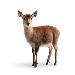 Fototapeta premium Waterbuck on White Background in Art Style