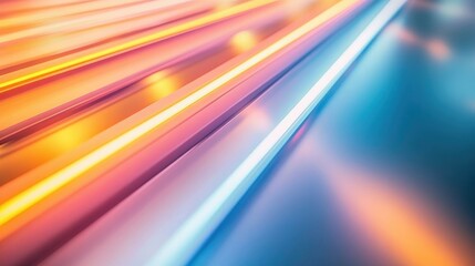 Abstract Neon Light Streaks in Vibrant Colors Creating a Futuristic and Dynamic Background