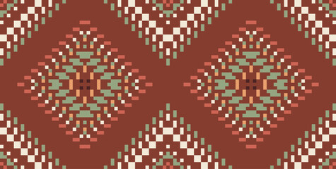 Carpet Ethnic Pattern Designfolk Embroidery, Aztec Geometric Ornament Print. Design for Carpet, Wallpaper, Clothing, Wrapping, Fabric