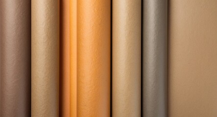Fototapeta premium Dusty orange to taupe gradient kraft paper with a grainy rough texture creating a rustic backdrop