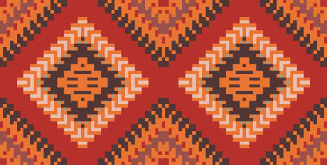 Pakistan Ikat Pattern Drawingfolk Embroidery, Aztec Geometric Ornament Print. Design for Carpet, Wallpaper, Clothing, Wrapping, Fabric