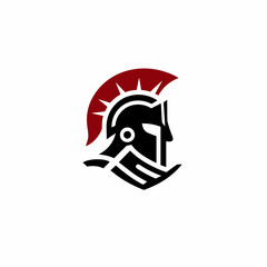 Sparta Logo, Spartan Helmet and Cloak for Greek Roman Warrior Knight Solider logo design inspiration