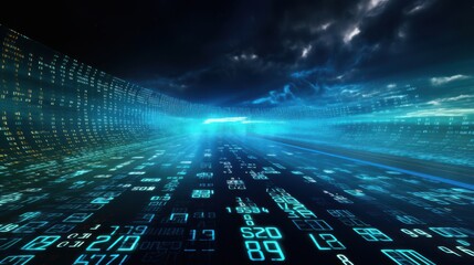 Digital Highway   Futuristic Technology Abstract Background