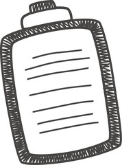 Paper board handdrawn doodle school stuff