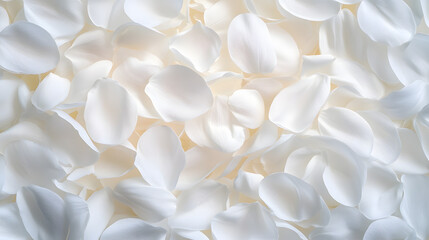 Obraz premium Simple background of soft white flower petals for weddings, or other peaceful or serene backgrounds.