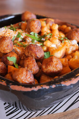 closeup of Turkey Meatballs on a plate 