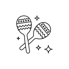 Maracas instrument icon