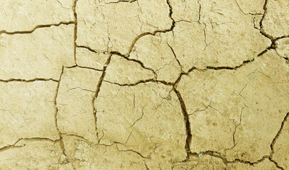 The ground has cracks in the top view for the background or graphic design