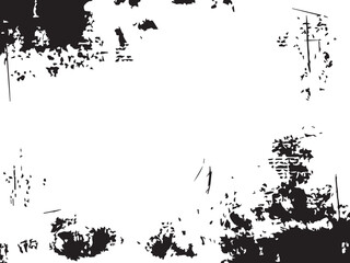 Rough black and white texture vector. Distressed overlay texture. Grunge background. Abstract textured effect. Vector Illustration. Black isolated