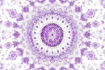 Obraz premium Indian floral paisley ornament. Ethnic Mandala flower print. Henna tattoo style. Festive colorful design element isolated
